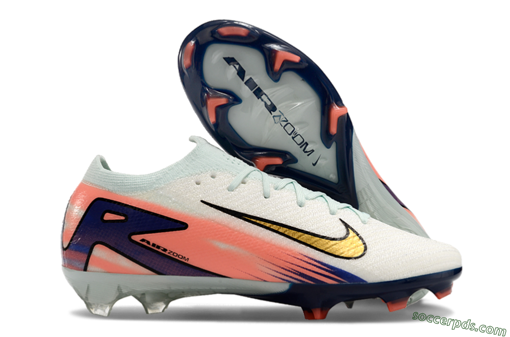 Nike Air Zoom Mercurial Vapor 16 Elite FG Low-Tops Football Boots - Pink/Gold/Blue 1