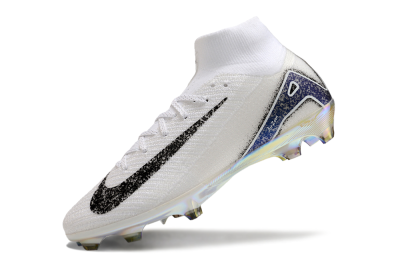 Nike Air Zoom Mercurial Superfly 10 Elite FG High-Tops Football Boots - White/Black/Blue