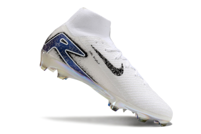 Nike Air Zoom Mercurial Superfly 10 Elite FG High-Tops Football Boots - White/Black/Blue
