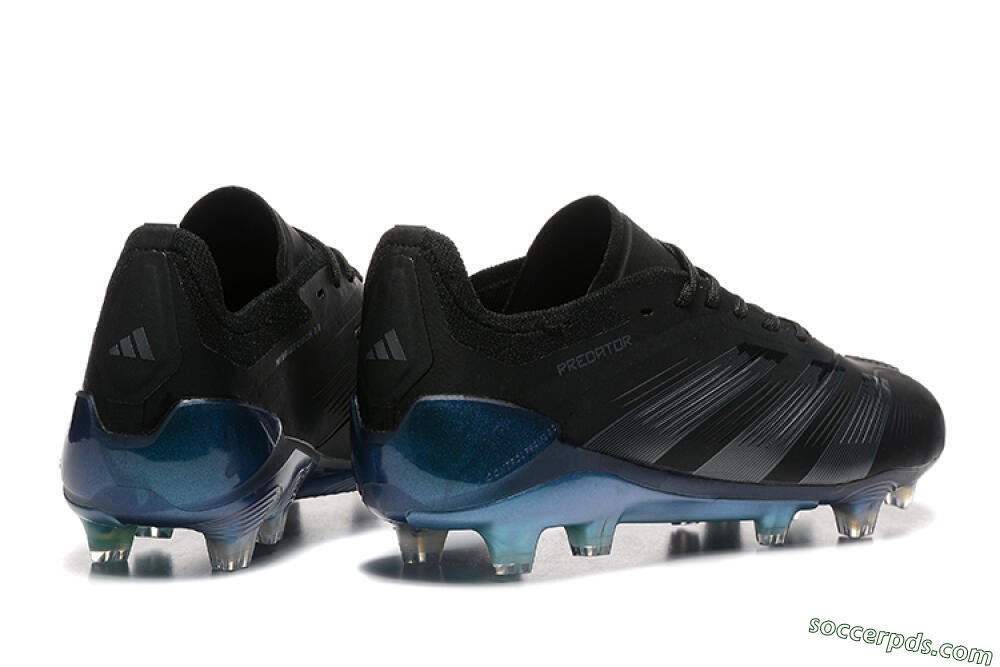Adidas Predator Elite 24 FG Low-Tops Football Boots - Black/Silver/Blue 6