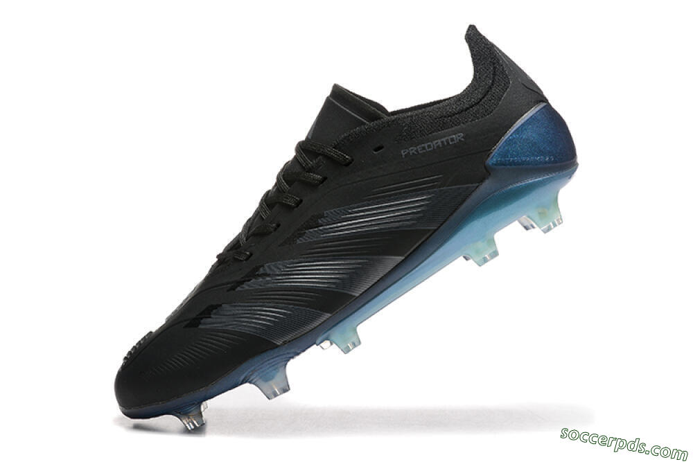 Adidas Predator Elite 24 FG Low-Tops Football Boots - Black/Silver/Blue 5