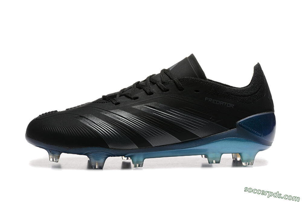 Adidas Predator Elite 24 FG Low-Tops Football Boots - Black/Silver/Blue 2