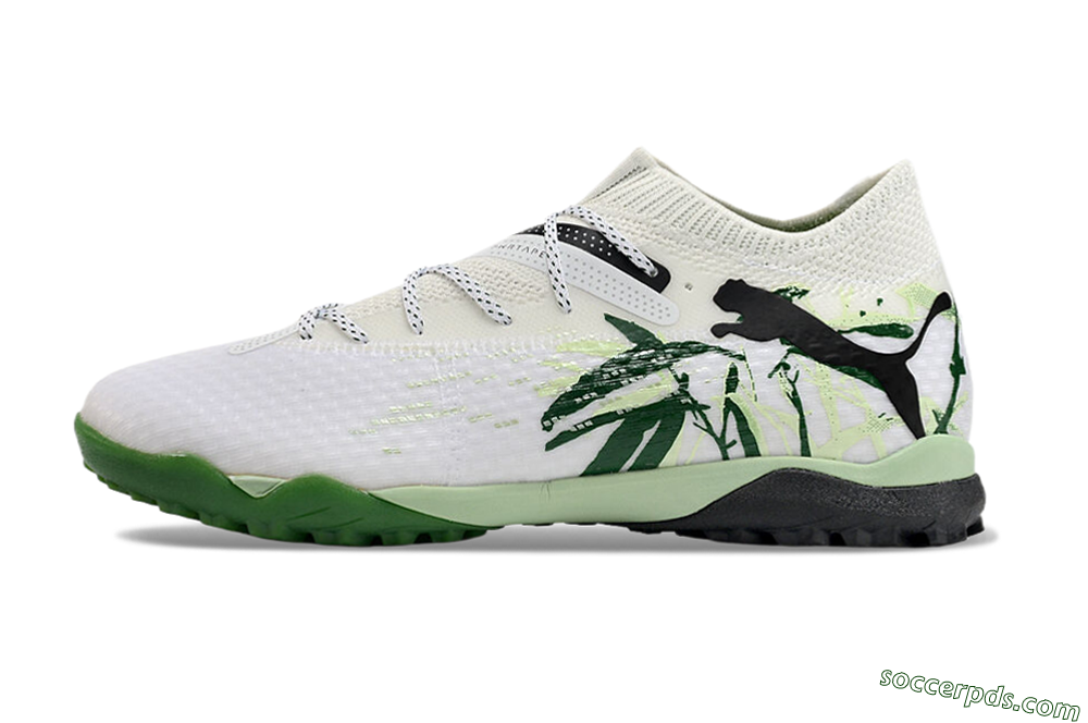 Puma Future 7 Ultimate TF Low-Tops Football Shoes - White/Green/Black 2