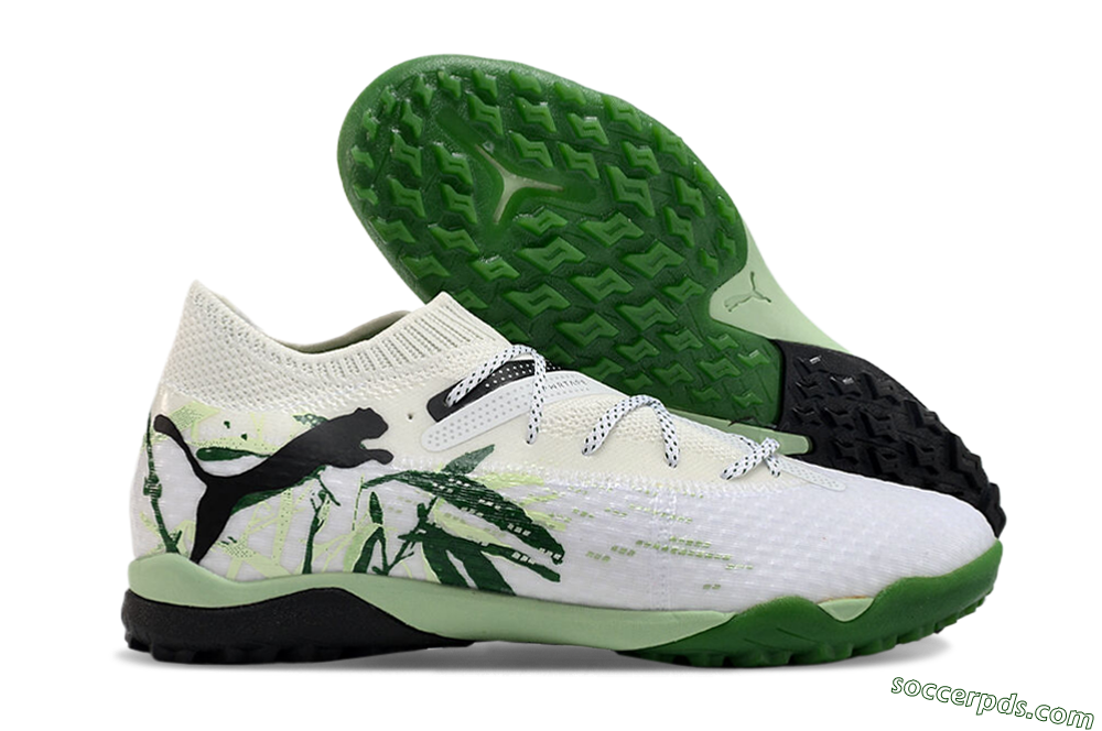 Puma Future 7 Ultimate TF Low-Tops Football Shoes - White/Green/Black 1