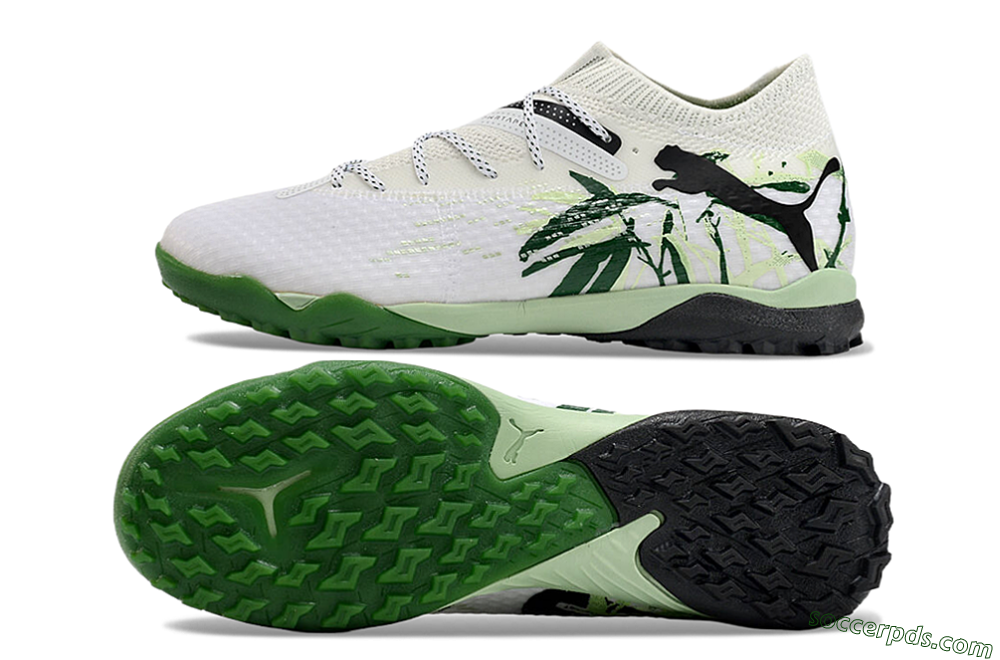 Puma Future 7 Ultimate TF Low-Tops Football Shoes - White/Green/Black 0