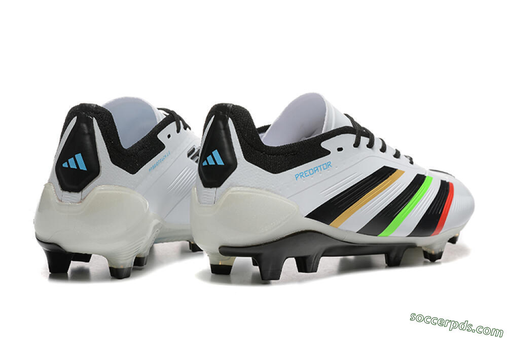 Adidas Predator Elite 24 FG Low-Tops Football Boots - White/Black/Red/Gold 6