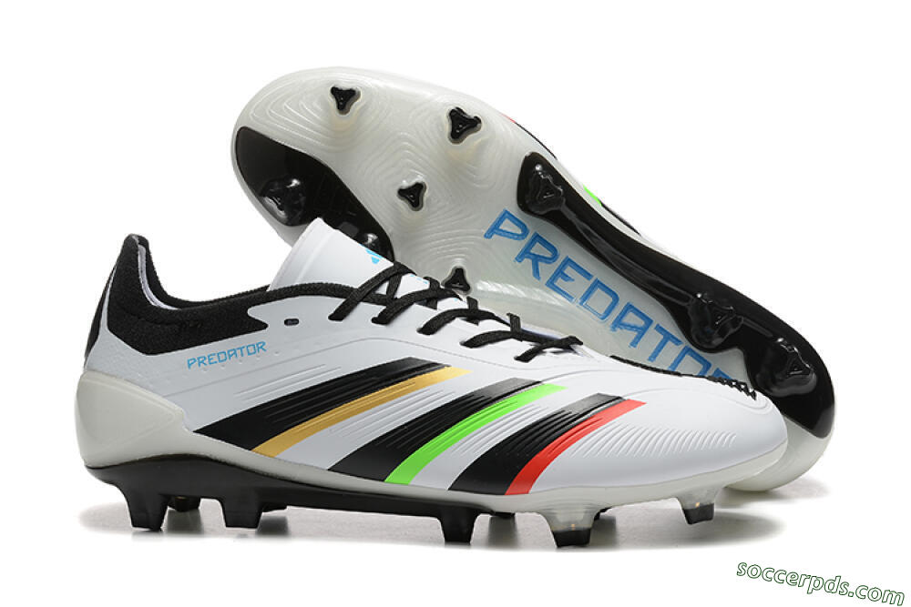 Adidas Predator Elite 24 FG Low-Tops Football Boots - White/Black/Red/Gold 1