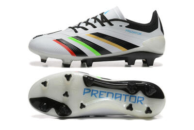 Adidas Predator Elite 24 FG Low-Tops Football Boots - White/Black/Red/Gold