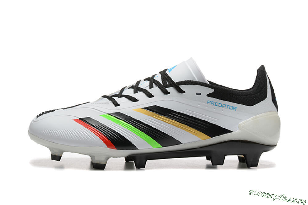 Adidas Predator Elite 24 FG Low-Tops Football Boots - White/Black/Red/Gold 2
