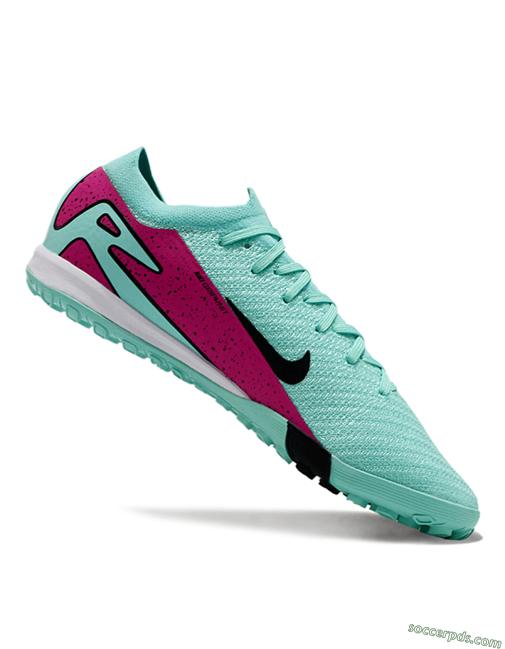 Nike Air Zoom Mercurial Vapor 16 Elite TF Low-Tops Football Shoes - Jade/Red/Black 4