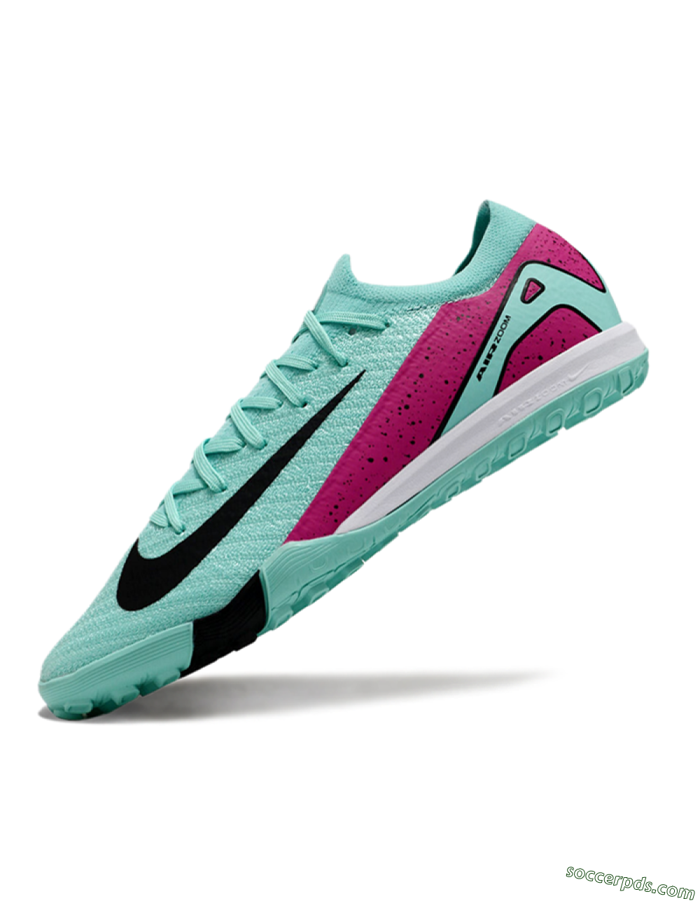 Nike Air Zoom Mercurial Vapor 16 Elite TF Low-Tops Football Shoes - Jade/Red/Black 5