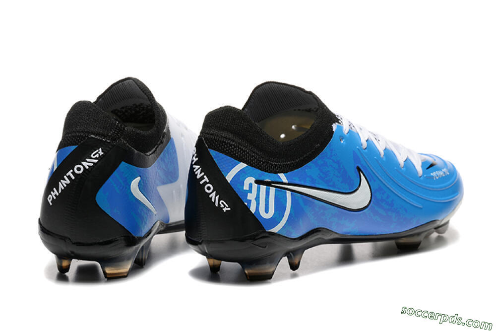 Nike Phantom Luna Elite Total 90 FG Low-Tops Football Boots - Blue/Silver/Black 6
