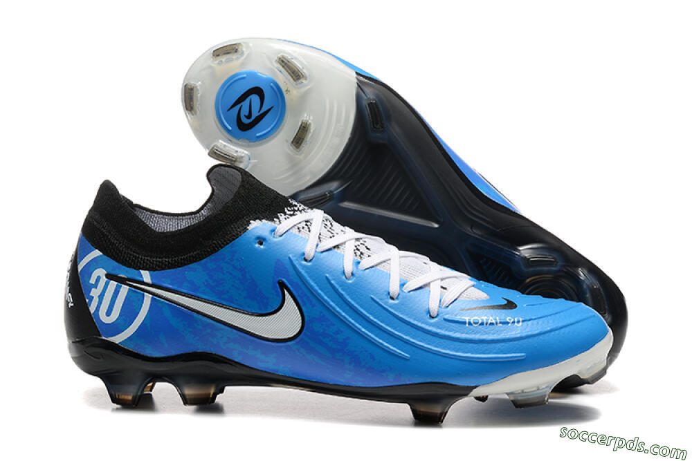 Nike Phantom Luna Elite Total 90 FG Low-Tops Football Boots - Blue/Silver/Black 1