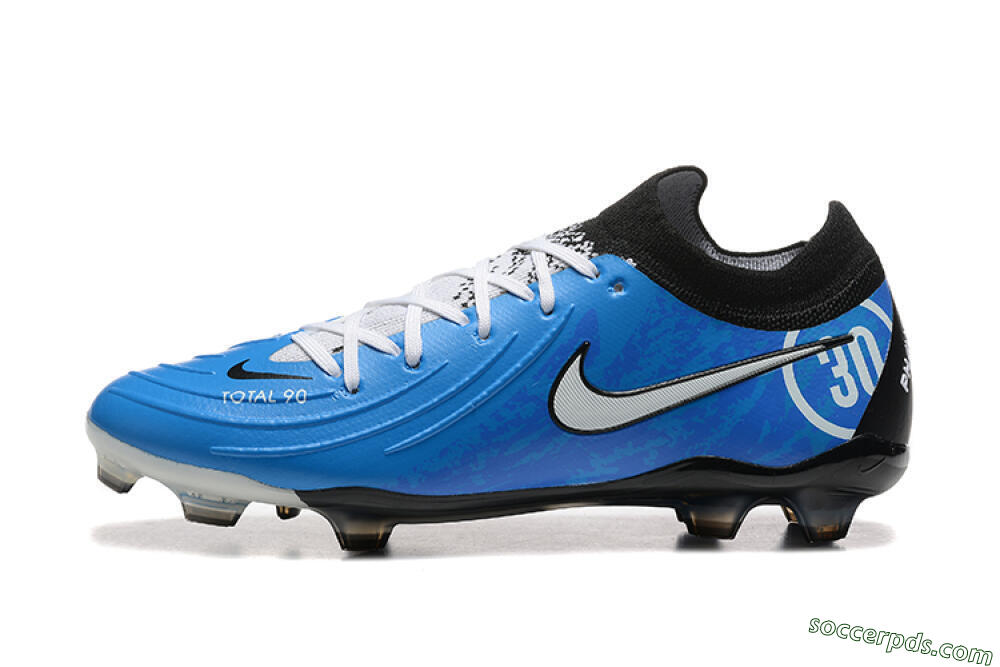 Nike Phantom Luna Elite Total 90 FG Low-Tops Football Boots - Blue/Silver/Black 2