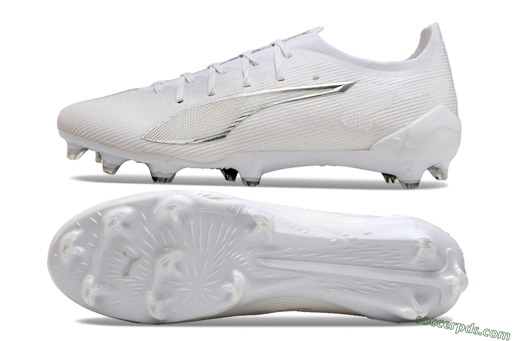 Puma Ultra 5 Ultimate FG Low-Tops Football Boots - White/Silver 0