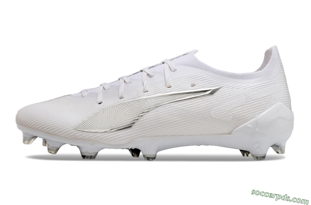 Puma Ultra 5 Ultimate FG Low-Tops Football Boots - White/Silver 2
