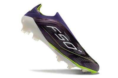Adidas F50+ Lightstrike Pro Laceless FG Low-Tops Football Boots - Purple/Yellow/White