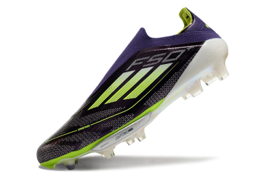 Adidas F50+ Lightstrike Pro Laceless FG Low-Tops Football Boots - Purple/Yellow/White