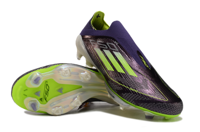 Adidas F50+ Lightstrike Pro Laceless FG Low-Tops Football Boots - Purple/Yellow/White