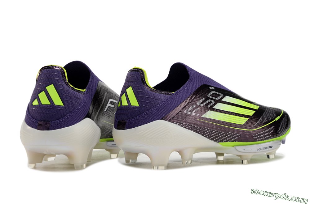 Adidas F50+ Lightstrike Pro Laceless FG Low-Tops Football Boots - Purple/Yellow/White 6
