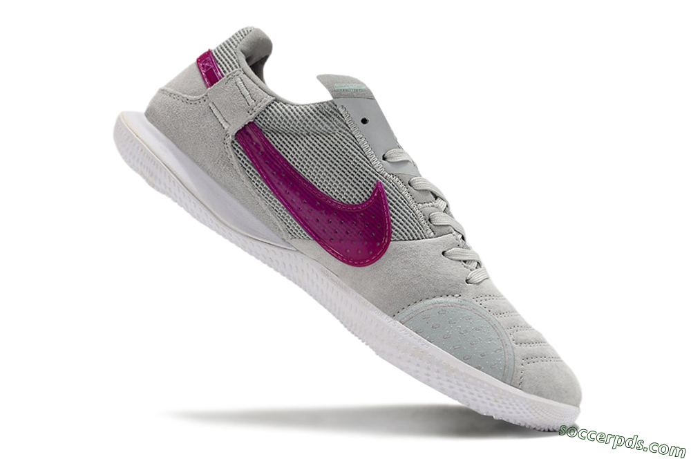 Nike Street Gato IC Low-Tops Football Shoes - Grey/Red/White 4
