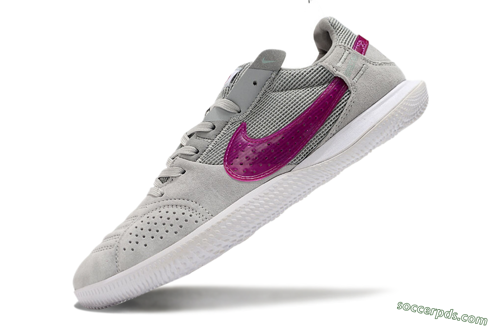 Nike Street Gato IC Low-Tops Football Shoes - Grey/Red/White 5