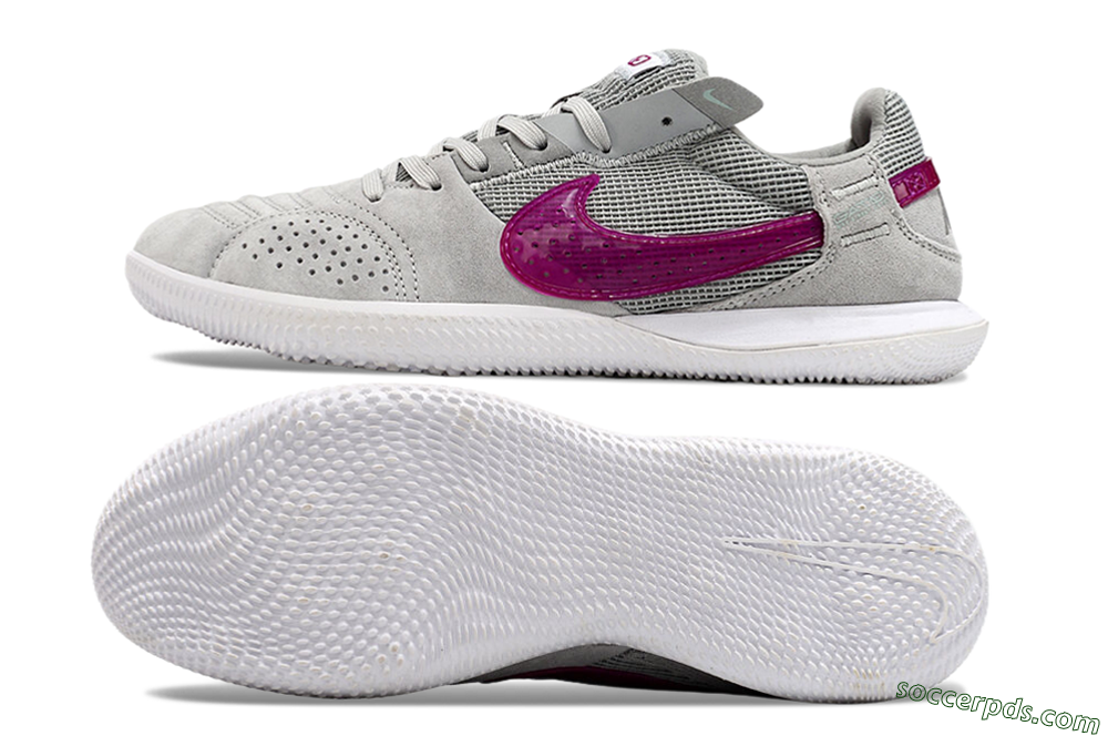 Nike Street Gato IC Low-Tops Football Shoes - Grey/Red/White 0
