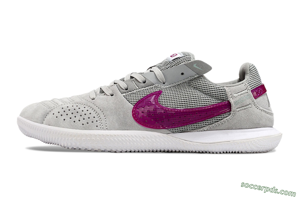 Nike Street Gato IC Low-Tops Football Shoes - Grey/Red/White 2