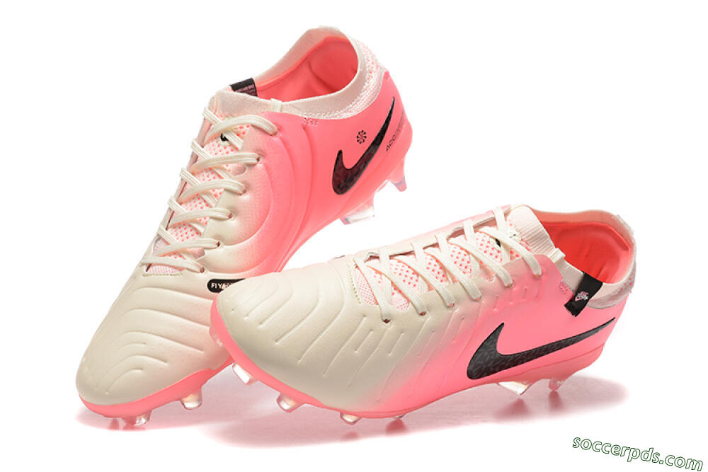 Nike Tiempo Legend 10 Elite FG Low-Tops Football Boots - White/Pink/Black 6