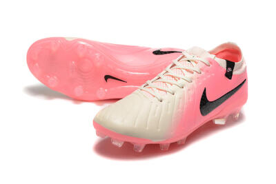 Nike Tiempo Legend 10 Elite FG Low-Tops Football Boots - White/Pink/Black