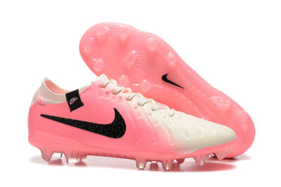 Nike Tiempo Legend 10 Elite FG Low-Tops Football Boots - White/Pink/Black