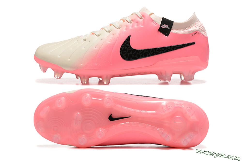Nike Tiempo Legend 10 Elite FG Low-Tops Football Boots - White/Pink/Black 0