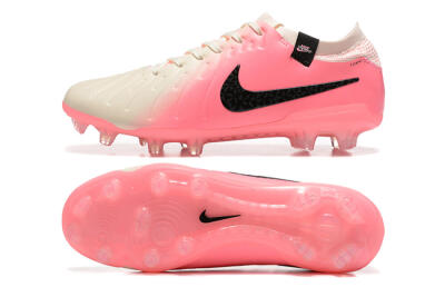 Nike Tiempo Legend 10 Elite FG Low-Tops Football Boots - White/Pink/Black