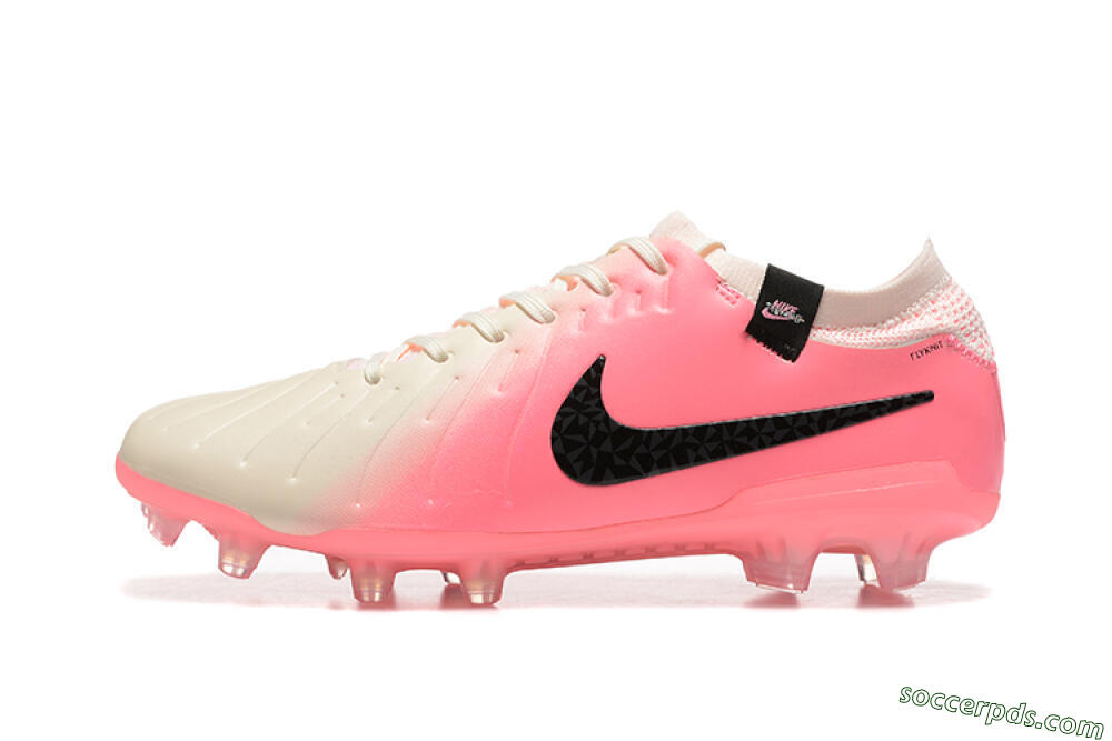 Nike Tiempo Legend 10 Elite FG Low-Tops Football Boots - White/Pink/Black 2
