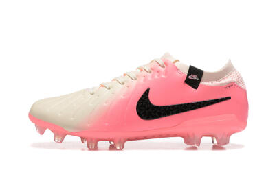 Nike Tiempo Legend 10 Elite FG Low-Tops Football Boots - White/Pink/Black