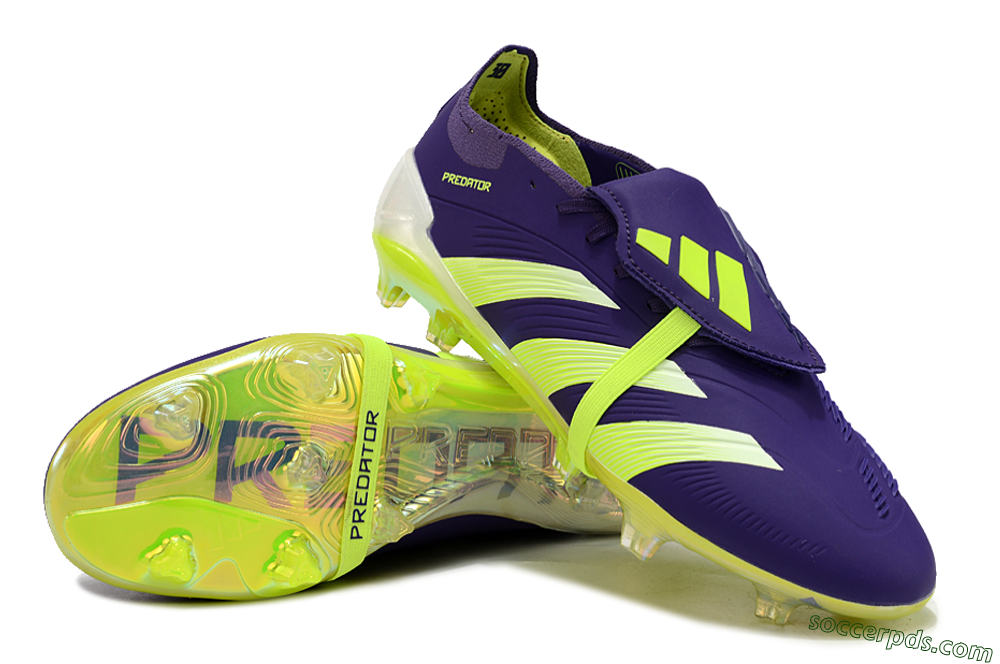 Adidas Predator Elite Foldover Tongue FG Low-Tops Football Boots - Blue/Yellow/White 3