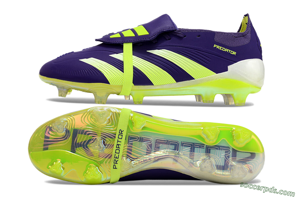 Adidas Predator Elite Foldover Tongue FG Low-Tops Football Boots - Blue/Yellow/White 0