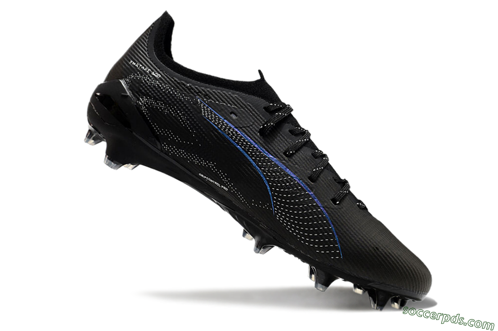 Puma Ultra 5 Ultimate FG Low-Tops Football Boots - Black/Silver/Blue 4