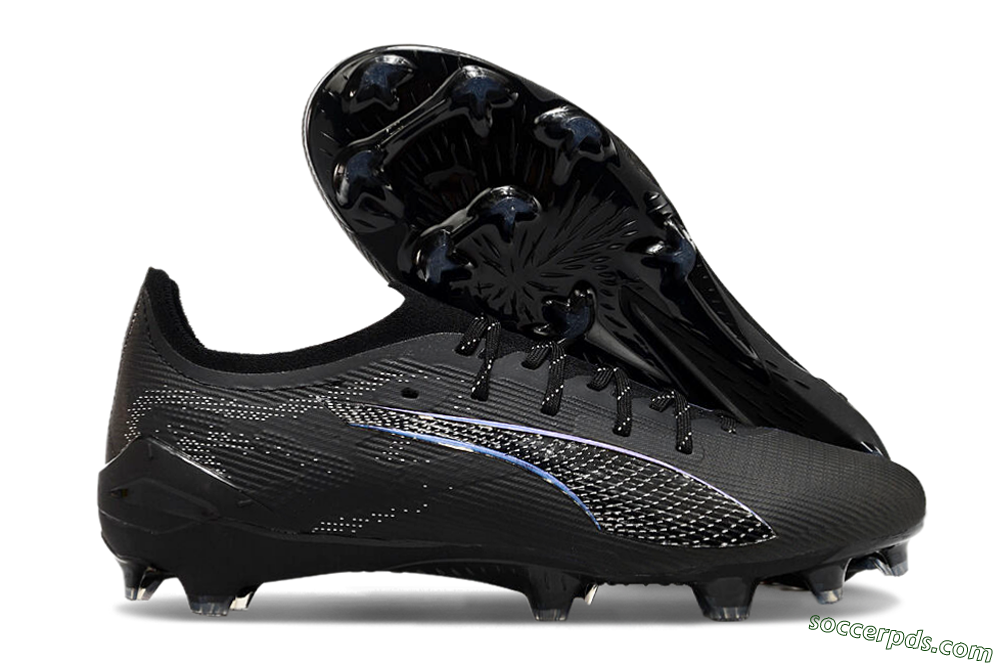 Puma Ultra 5 Ultimate FG Low-Tops Football Boots - Black/Silver/Blue 1