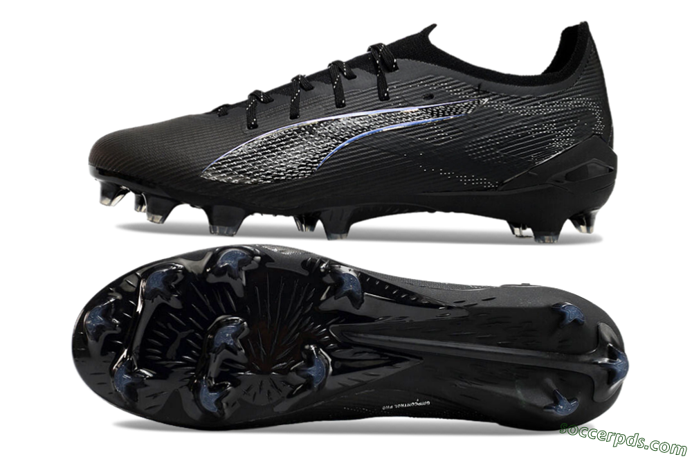 Puma Ultra 5 Ultimate FG Low-Tops Football Boots - Black/Silver/Blue 0