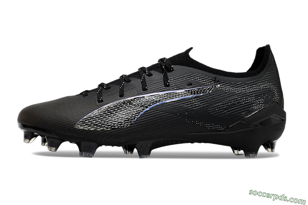 Puma Ultra 5 Ultimate FG Low-Tops Football Boots - Black/Silver/Blue 2
