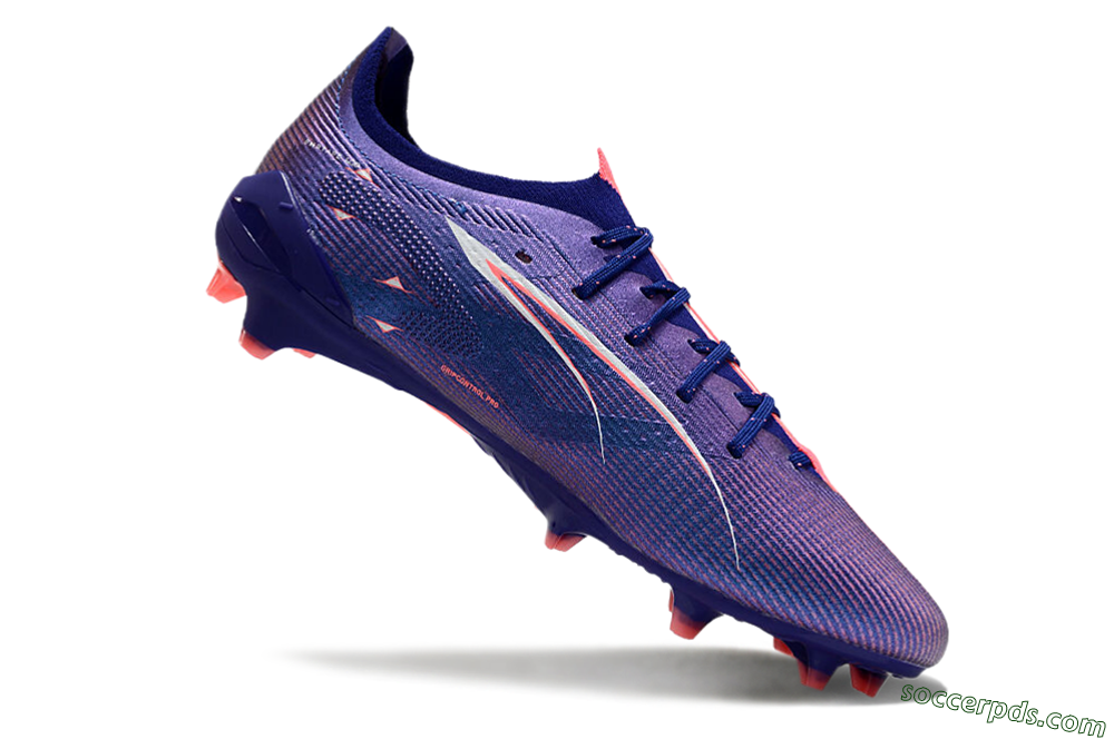 Puma Ultra 5 Ultimate FG Low-Tops Football Boots - Blue/Pink/White 4