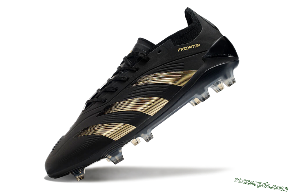 Adidas Predator Elite 24 FG Low-Tops Football Boots - Black/Gold/Blue 5
