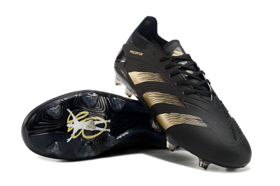 Adidas Predator Elite 24 FG Low-Tops Football Boots - Black/Gold/Blue