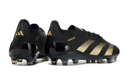 Adidas Predator Elite 24 FG Low-Tops Football Boots - Black/Gold/Blue