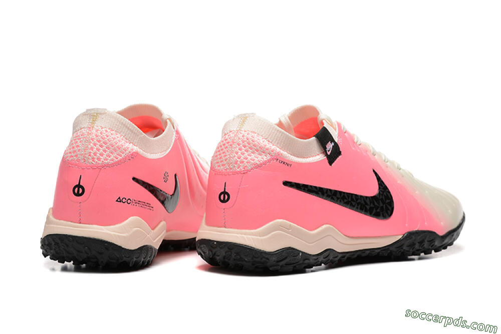 Nike Tiempo Legend 10 Pro TF Low-Tops Football Shoes - White/Pink/Black 9