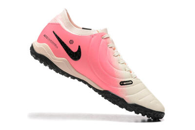 Nike Tiempo Legend 10 Pro TF Low-Tops Football Shoes - White/Pink/Black