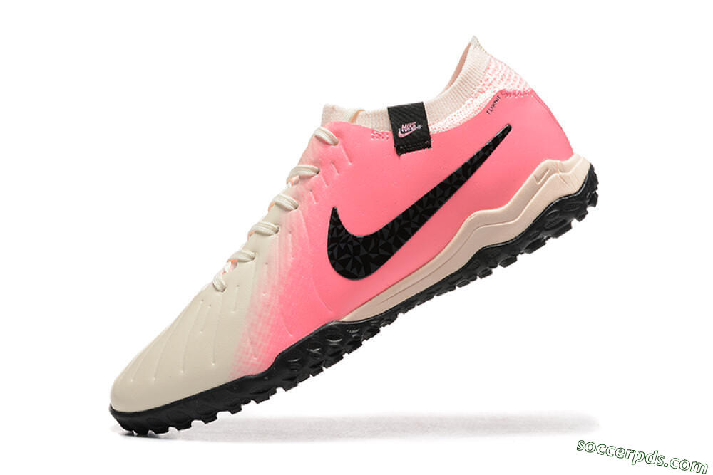 Nike Tiempo Legend 10 Pro TF Low-Tops Football Shoes - White/Pink/Black 8