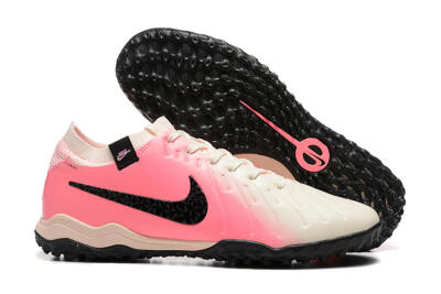 Nike Tiempo Legend 10 Pro TF Low-Tops Football Shoes - White/Pink/Black