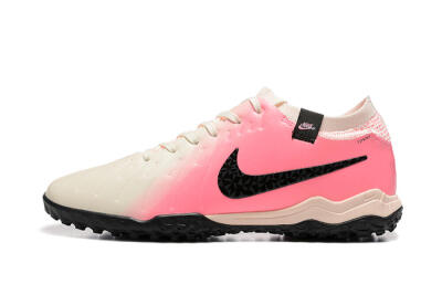 Nike Tiempo Legend 10 Pro TF Low-Tops Football Shoes - White/Pink/Black
